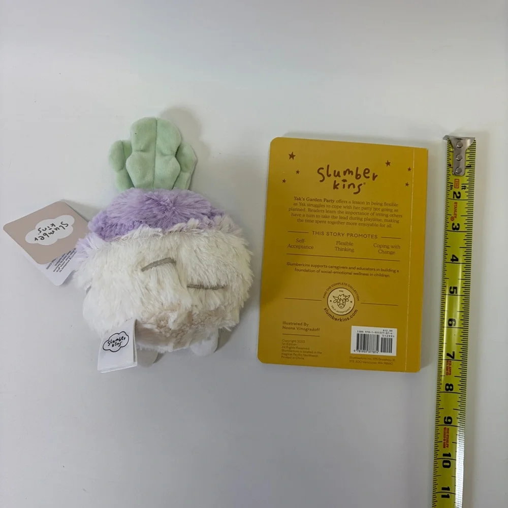 NWT Slumberkins Plush‎ Turnip Mini with Book Yak’s Garden Party